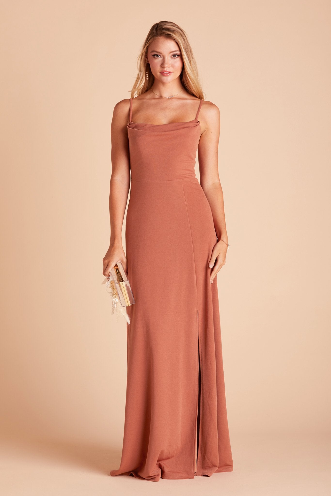 Ash Cowl Neck Bridesmaid Dress with ...